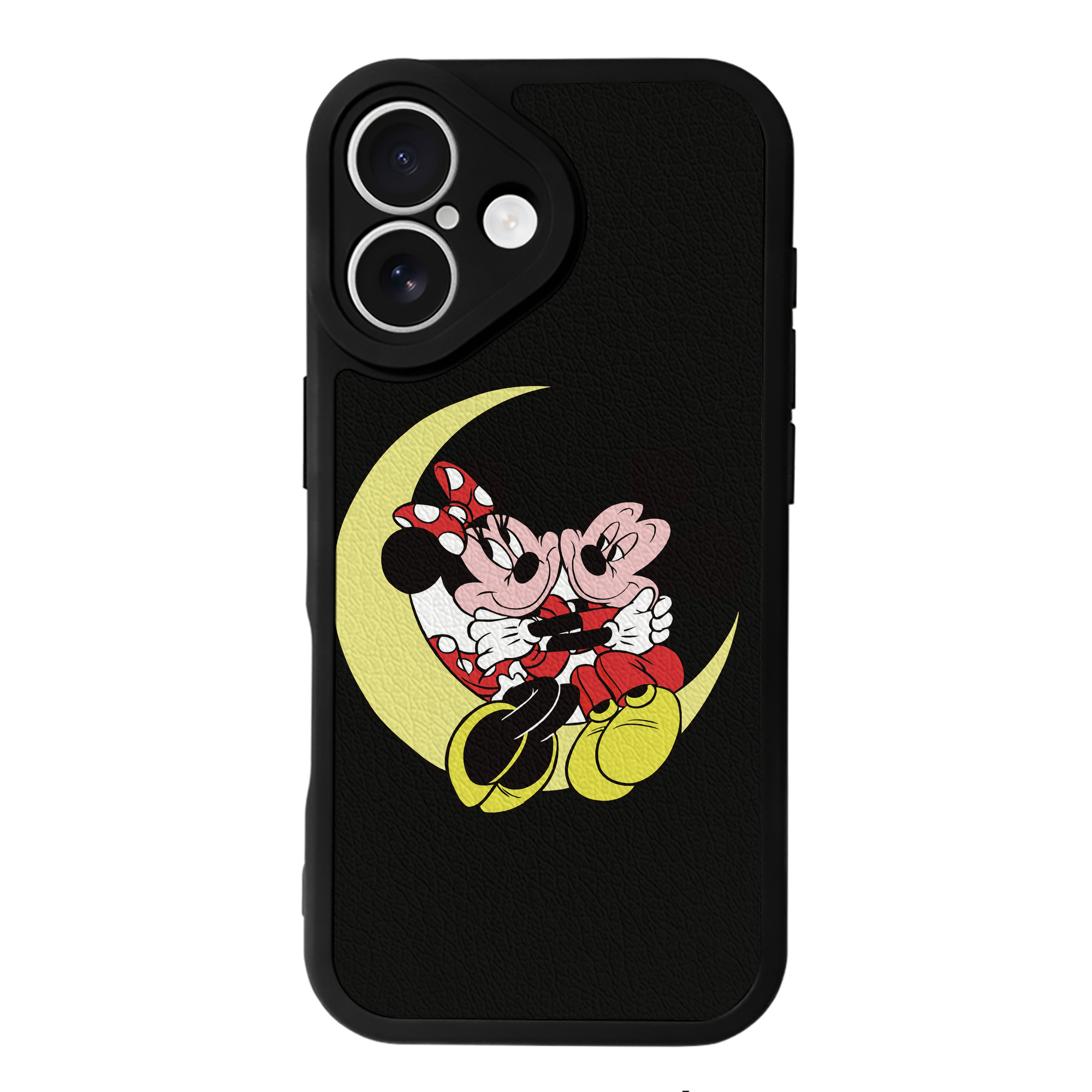 （画像用） ミッキーマウス Mickey Mouse 【iPhone 16シリーズ対応】シリコンスマホケース（レザー調） 材質：シリコン